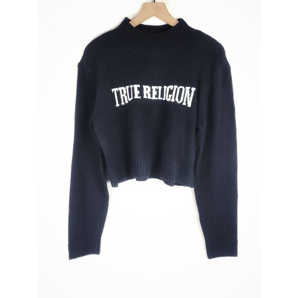 NWT True Religion Cropped Sweater - Large - Picture 2 of 9